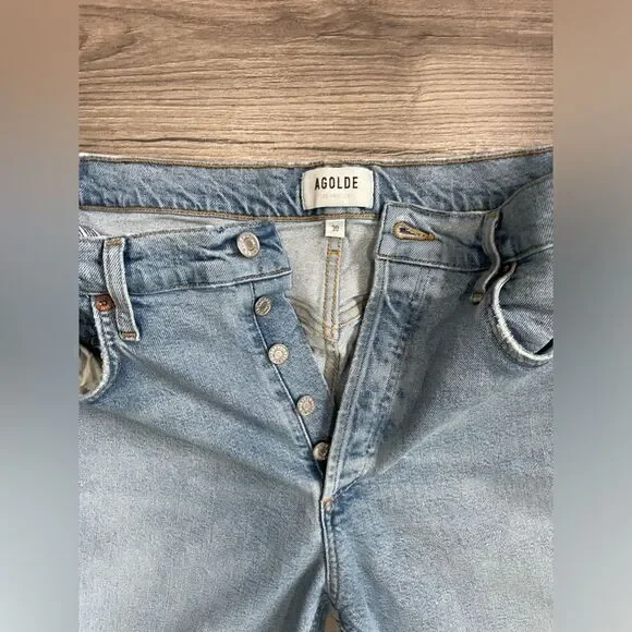 Women’s AGOLDE Riley High Rise Straight Crop Jeans Size 30 - Picture 7 of 11
